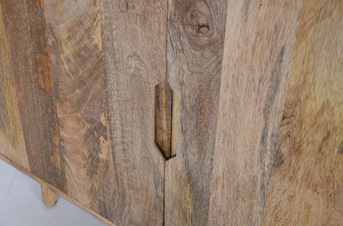 Mango 2-Door Cabinet – 85×45×83cm | Handcrafted Solid Wood Storage Unit