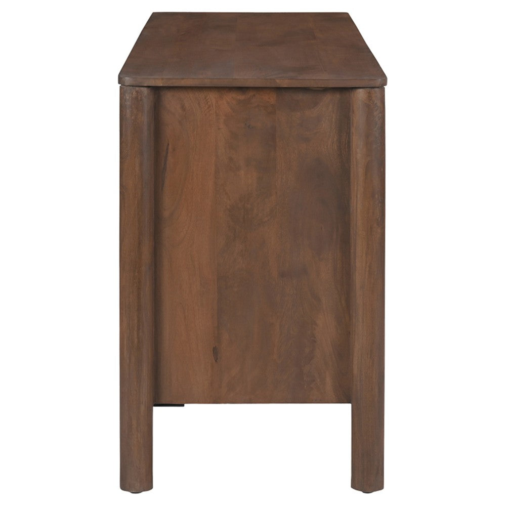 Savoy Solid Mango Wood Scalloped Sideboard – 2 Door, 3 Drawer (145 cm)