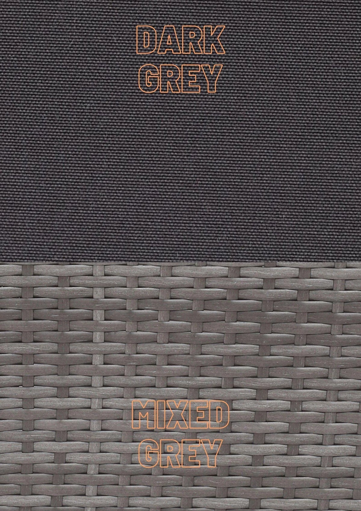 Miami Rattan Garden Furniture Cushion Set | Light Grey / Dark Grey