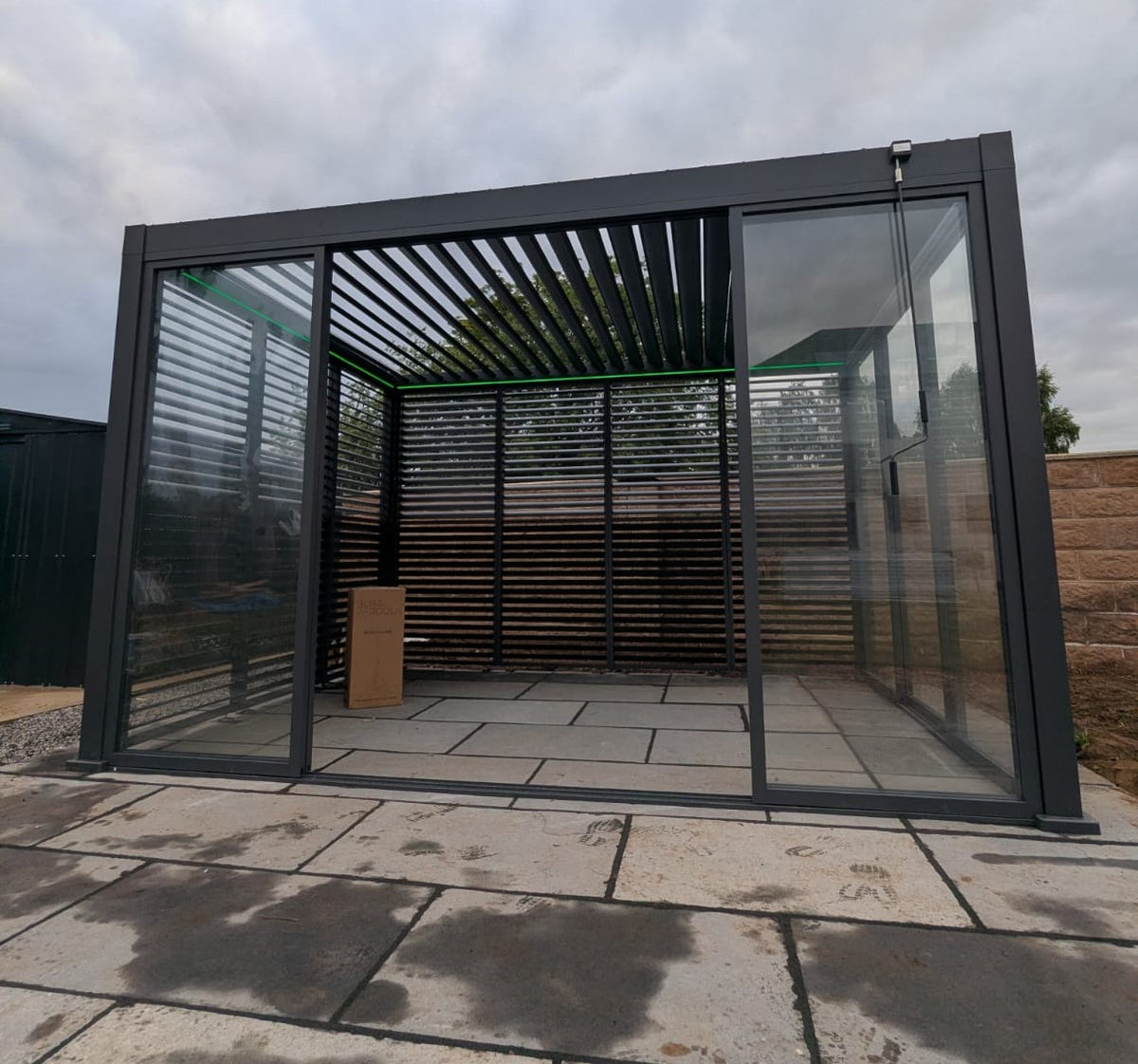 4M Sliding Glass Door System for Aluminium Pergolas – Toughened Safety Glass