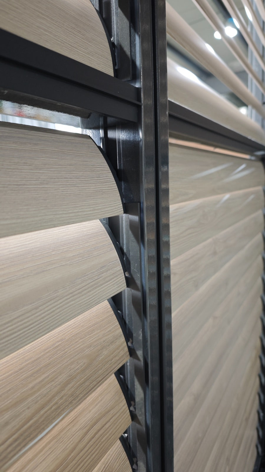 4M Louvre Side Wall 4 Panel Set in Wood Effect | MotaShade™ & LuxShade™ 4x4M Compatible