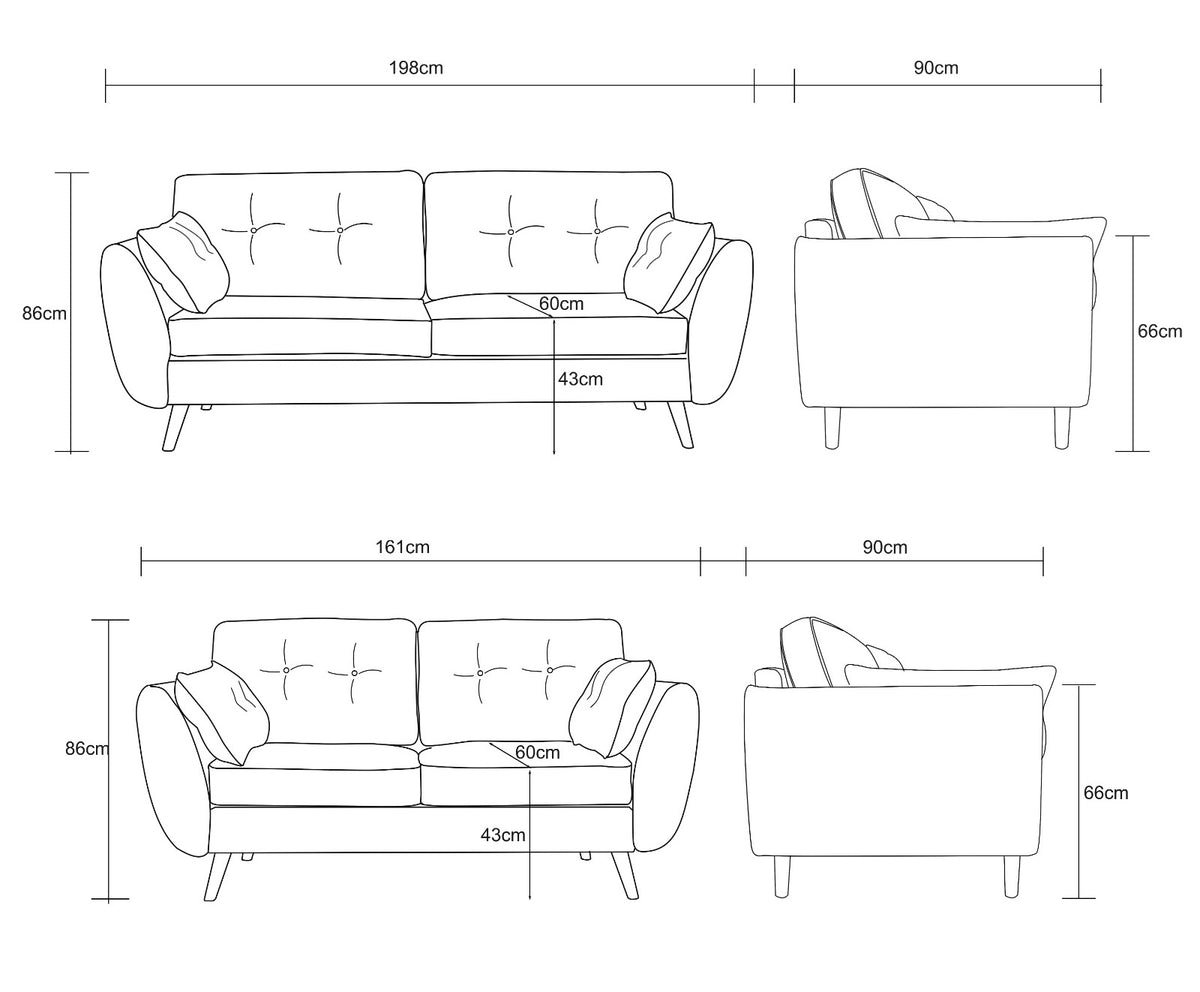 Zara 3 &amp; 2 Seater Sofa Set | Light Grey Linen