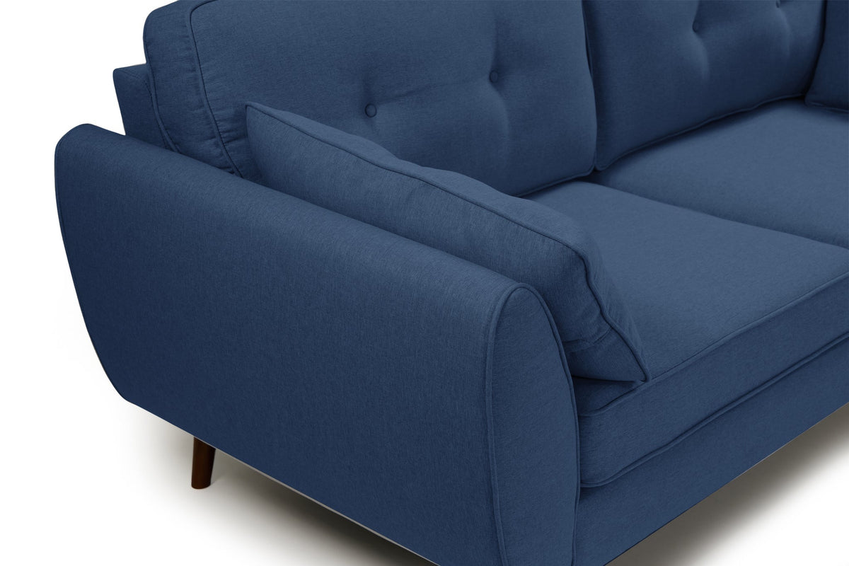 Zara 2 Seater Sofa | Dark Blue Linen Sofas Casa Maria Designs 