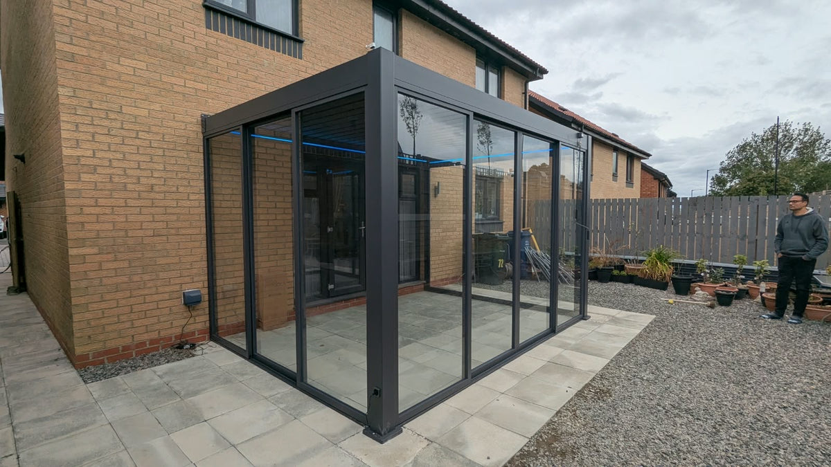 3m Toughened Glass Sliding Door System | All LuxShade™ & SplitZone™ 3x6 Compatible