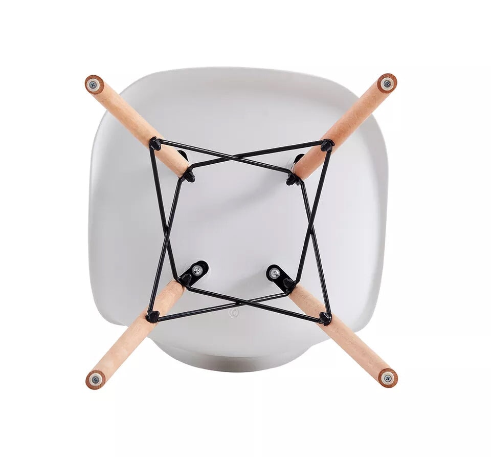 Milo White Round Nordic Table &amp; 4 White Chairs Dining Set Casa Maria Designs 