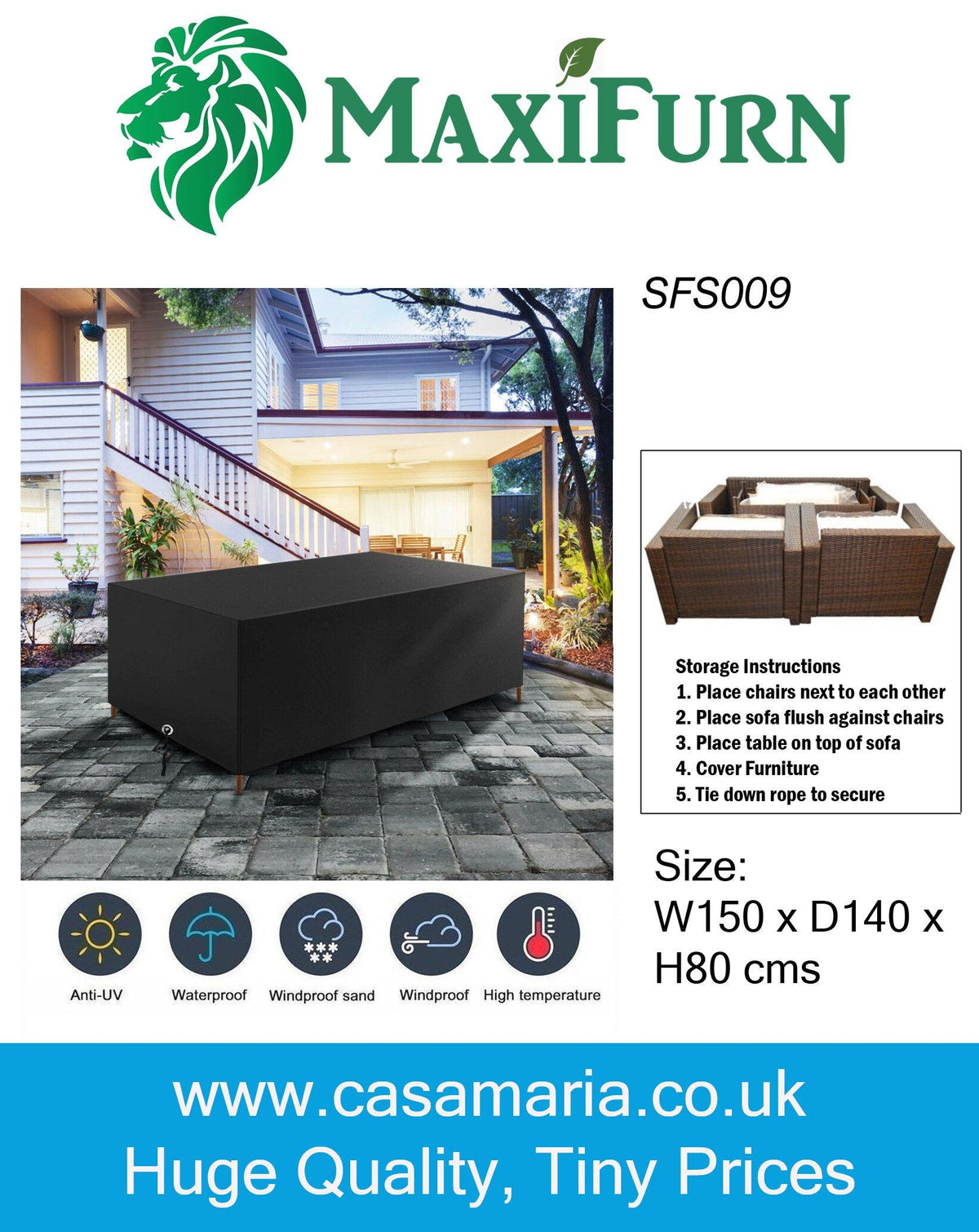 Lazio Rattan Garden Furniture Sofa Set - Mixed Grey Rattan / Light Grey Cushions Rattan Furniture MaxiFurn 