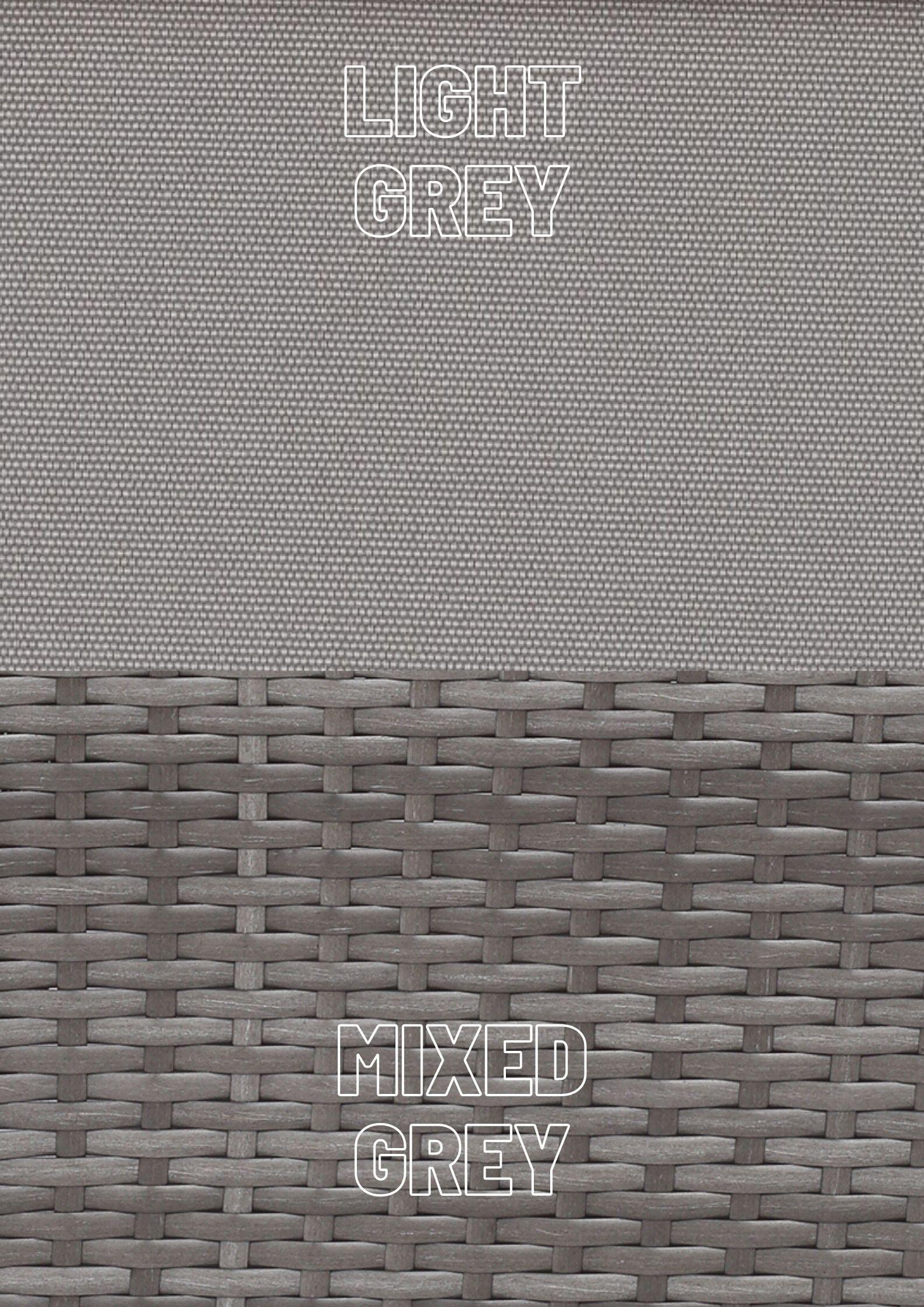 Miami Rattan Garden Furniture Set - Left Hand Corner Sofa | Mixed Grey / Light Rattan Furniture MaxiFurn 