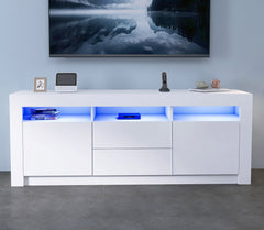 Enzo Modern 2 Doors 1 Drawer LED Low TV Stand Media Unit (160cms) High -  Casa Maria Designs